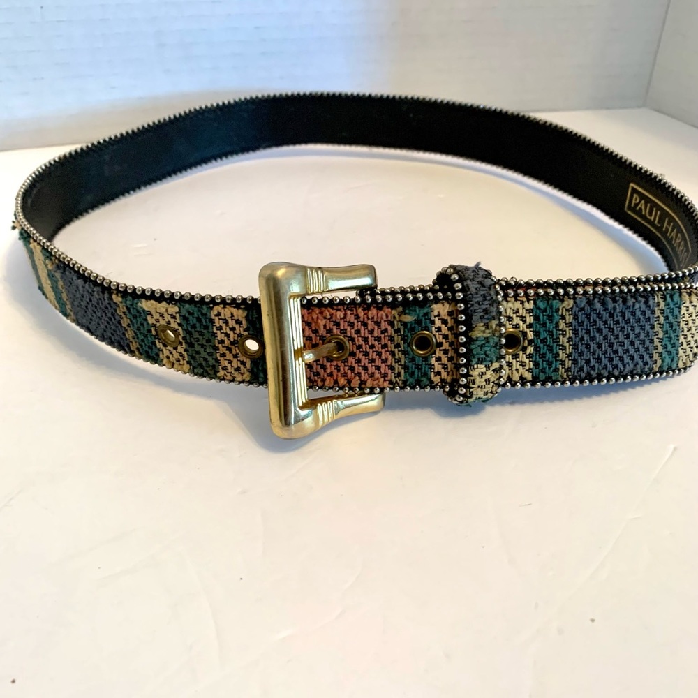 Vintage Multicolor Belt S M Designer Paul Harris - Picture 2 of 10